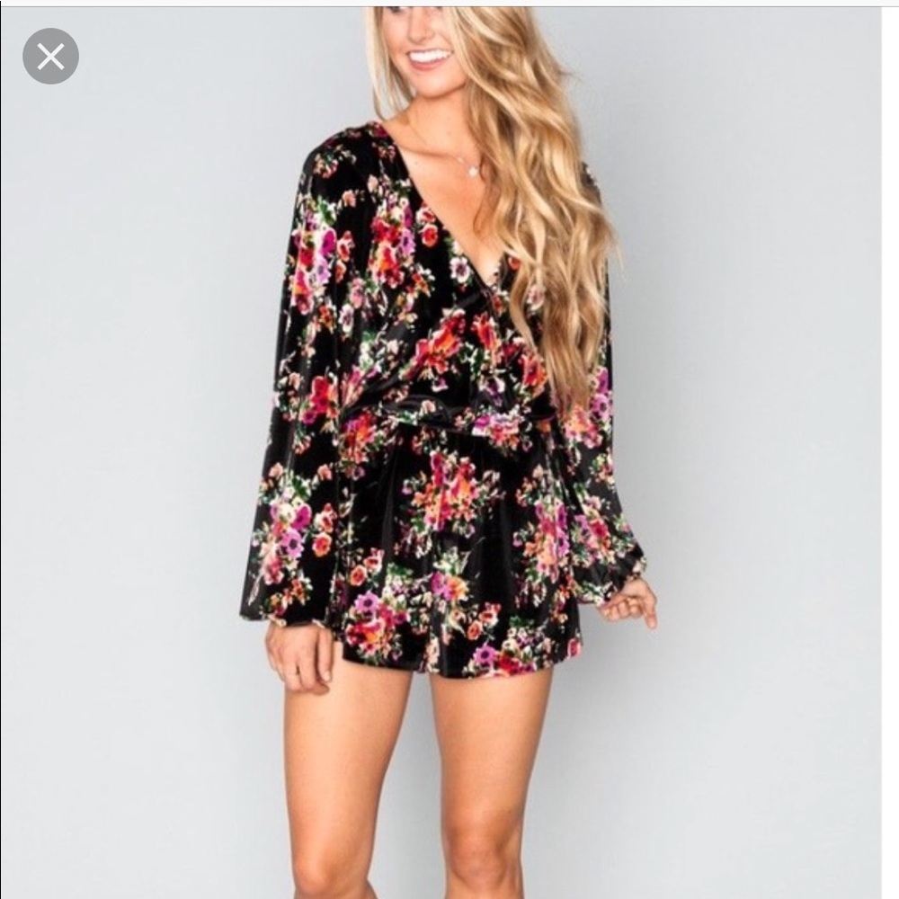 MUMU velvet romper